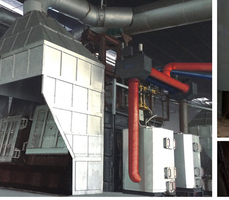 Rectangular double chamber side well melting furnace